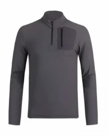 Half Zip Quick Dry Outdoor Long Sleeve - Dark Grey