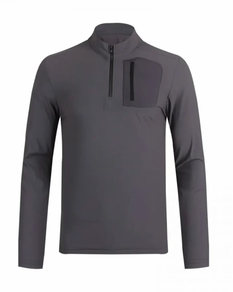 Half Zip Quick Dry Outdoor Long Sleeve - Dark Grey