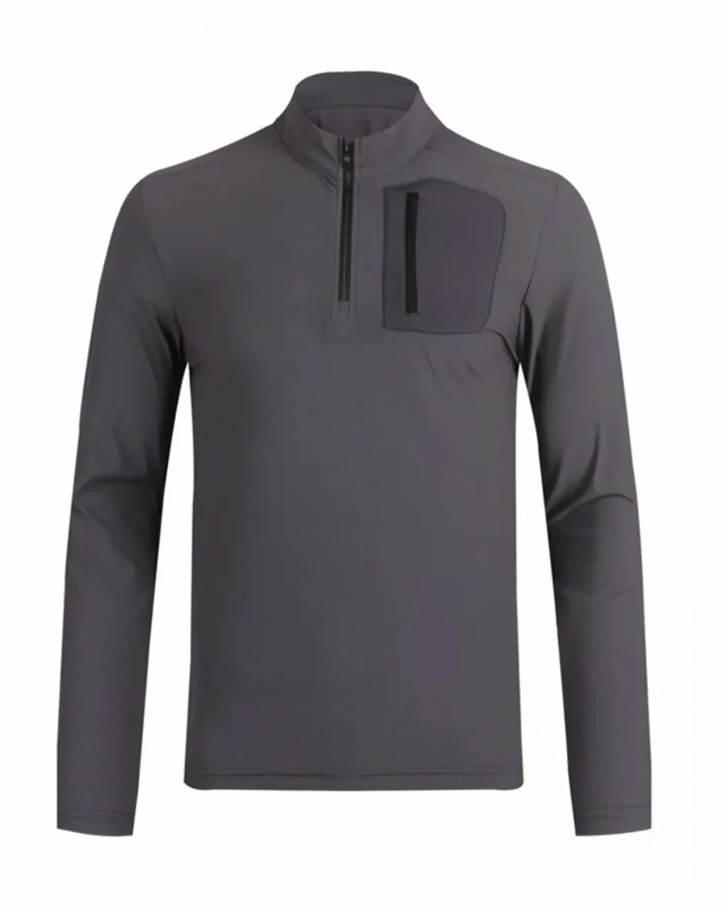 Media Cremallera Secado Rápido Outdoor - gris oscuro