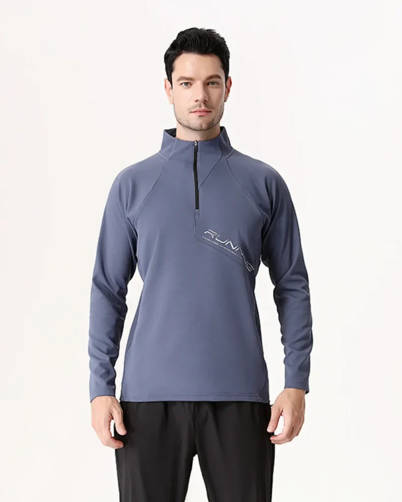 Stretch Fleece Half Zip Dry Top - Dark Grey