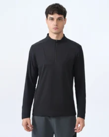 Warm Quick Dry Half Zip Long Sleeve - Charcoal