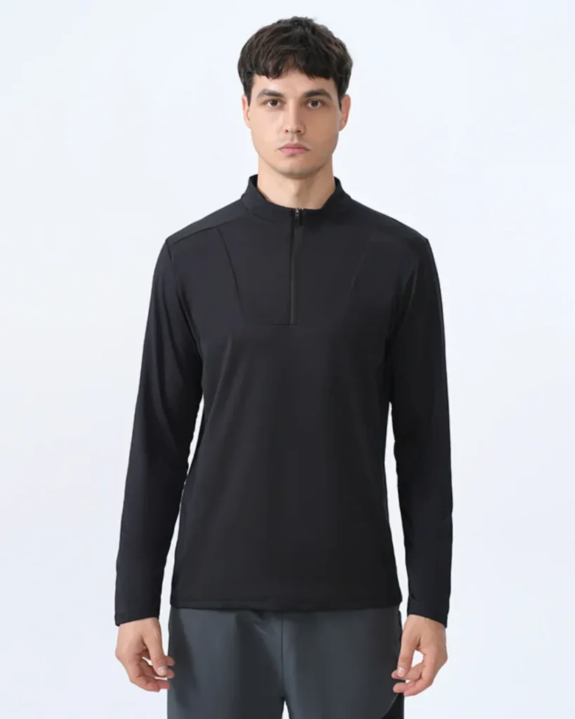 Warm Quick Dry Half Zip Long Sleeve - Charcoal