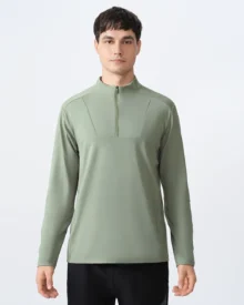 Warm Quick Dry Half Zip Long Sleeve - Sage