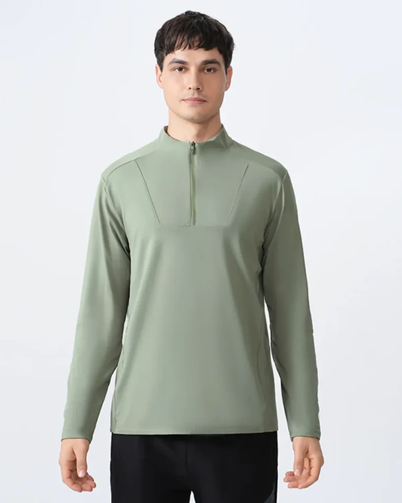 Warm Quick Dry Half Zip Long Sleeve - Sage