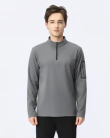 Half Zip Outdoor Breathable Base Shirt - Grey