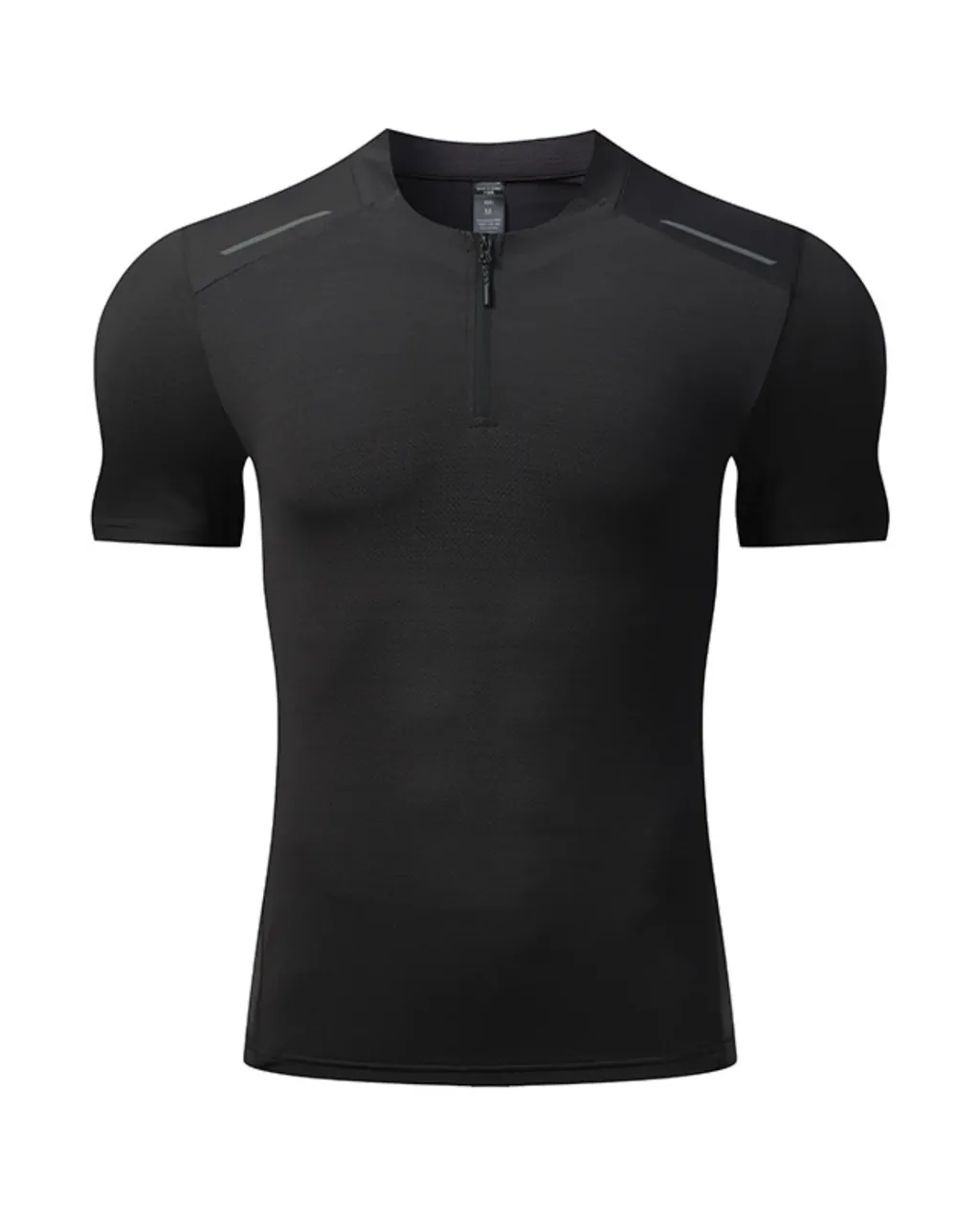 Top Refrescante De Media Cremallera - negro