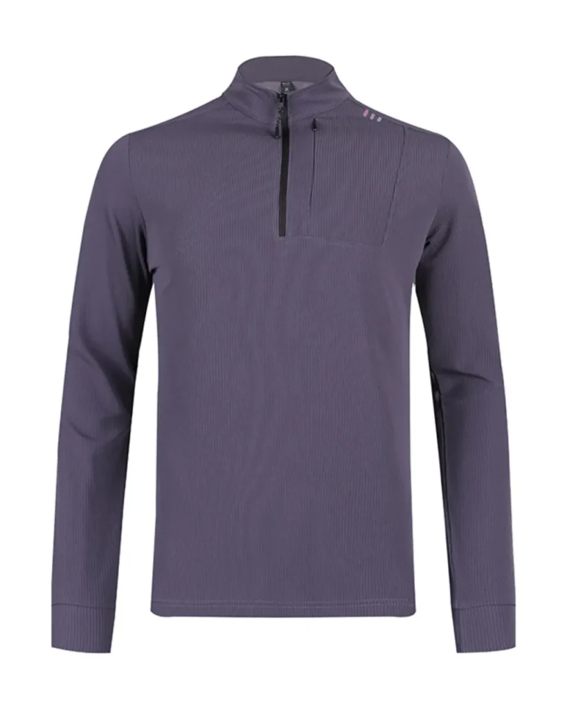 Slim Half Zip Dry Fitness Long Sleeve - Blue