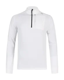 Slim Half Zip Dry Fitness Long Sleeve - Light Grey