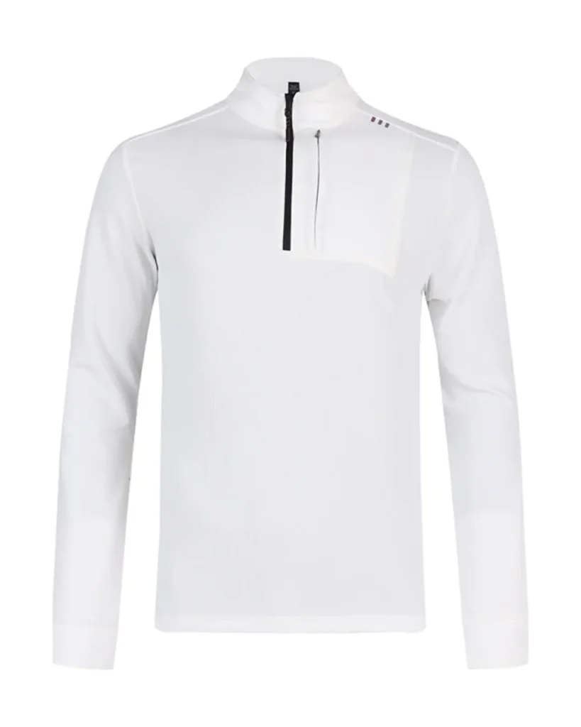 Slim Half Zip Dry Fitness Long Sleeve - Light Grey