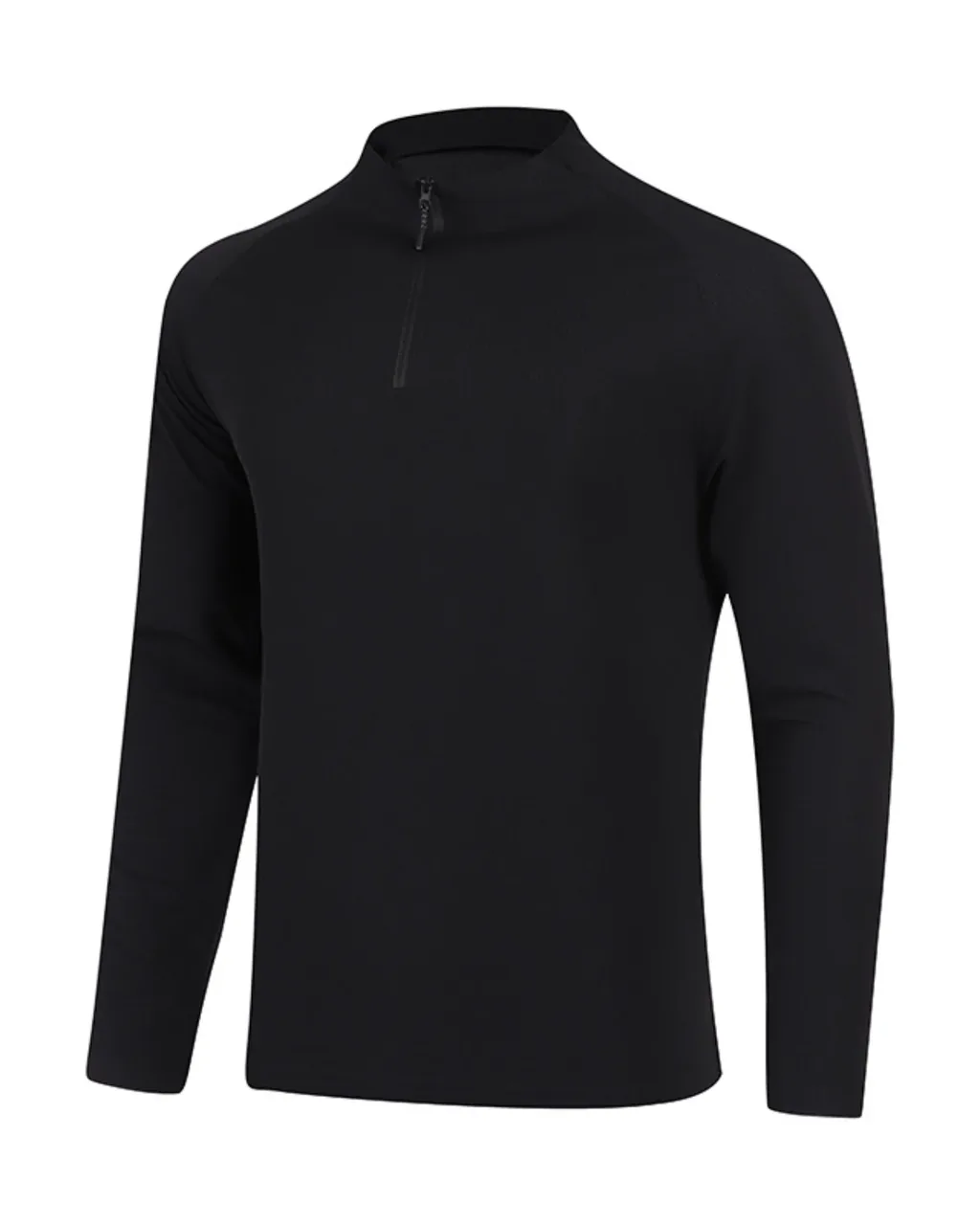Sudadera Transpirable Con Cremallera Media - negro