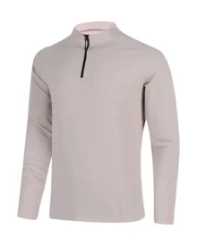 Breathable Half Zip Quick Dry Sweatshirt - Light Beige