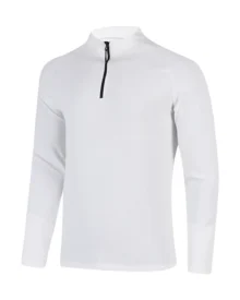 Breathable Half Zip Quick Dry Sweatshirt - White