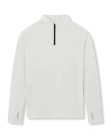 Half Zip Quick Dry Compression Long Sleeve - White