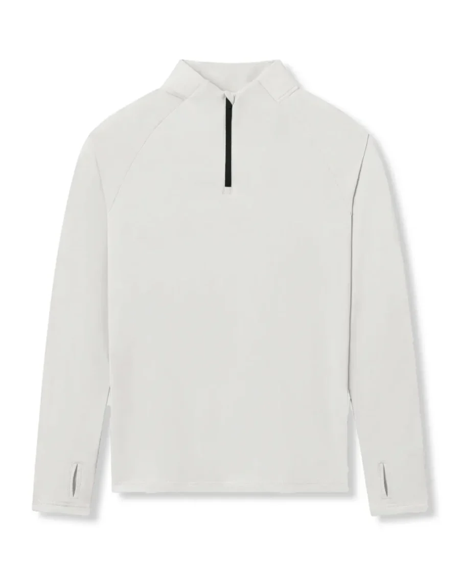 Half Zip Quick Dry Compression Long Sleeve - White