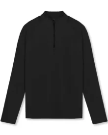 Deru Fleece Half Zip Training Long Sleeve - Black
