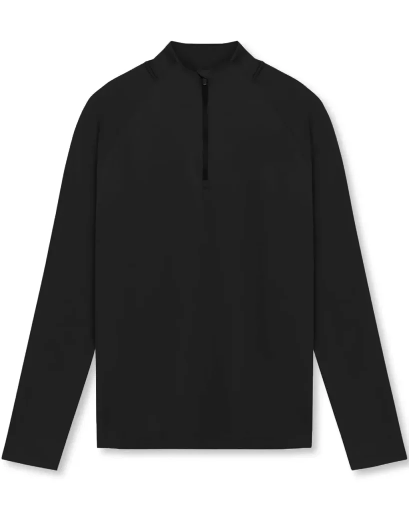 Sudadera Fleece Deru Con Cremallera Parcial - negro