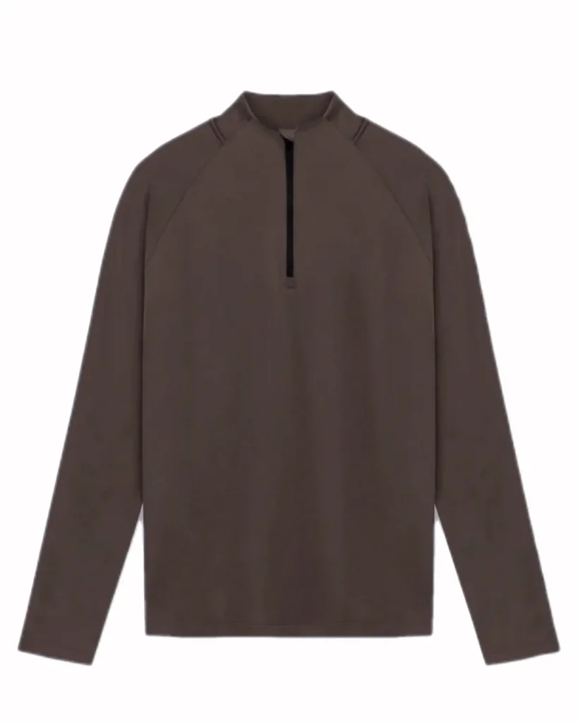 Sudadera Fleece Deru Con Cremallera Parcial - marrón