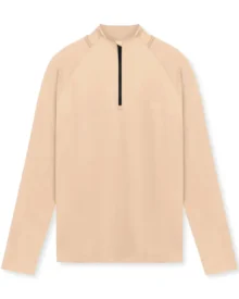 Deru Fleece Half Zip Training Long Sleeve - Cream