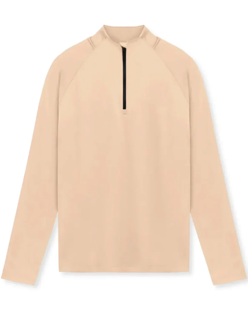 Sudadera Fleece Deru Con Cremallera Parcial - crema