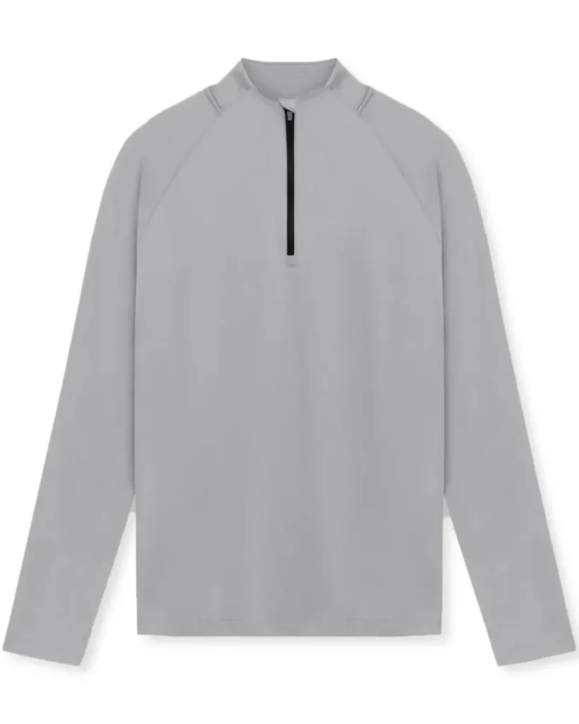 Sudadera Fleece Deru Con Cremallera Parcial - gris claro