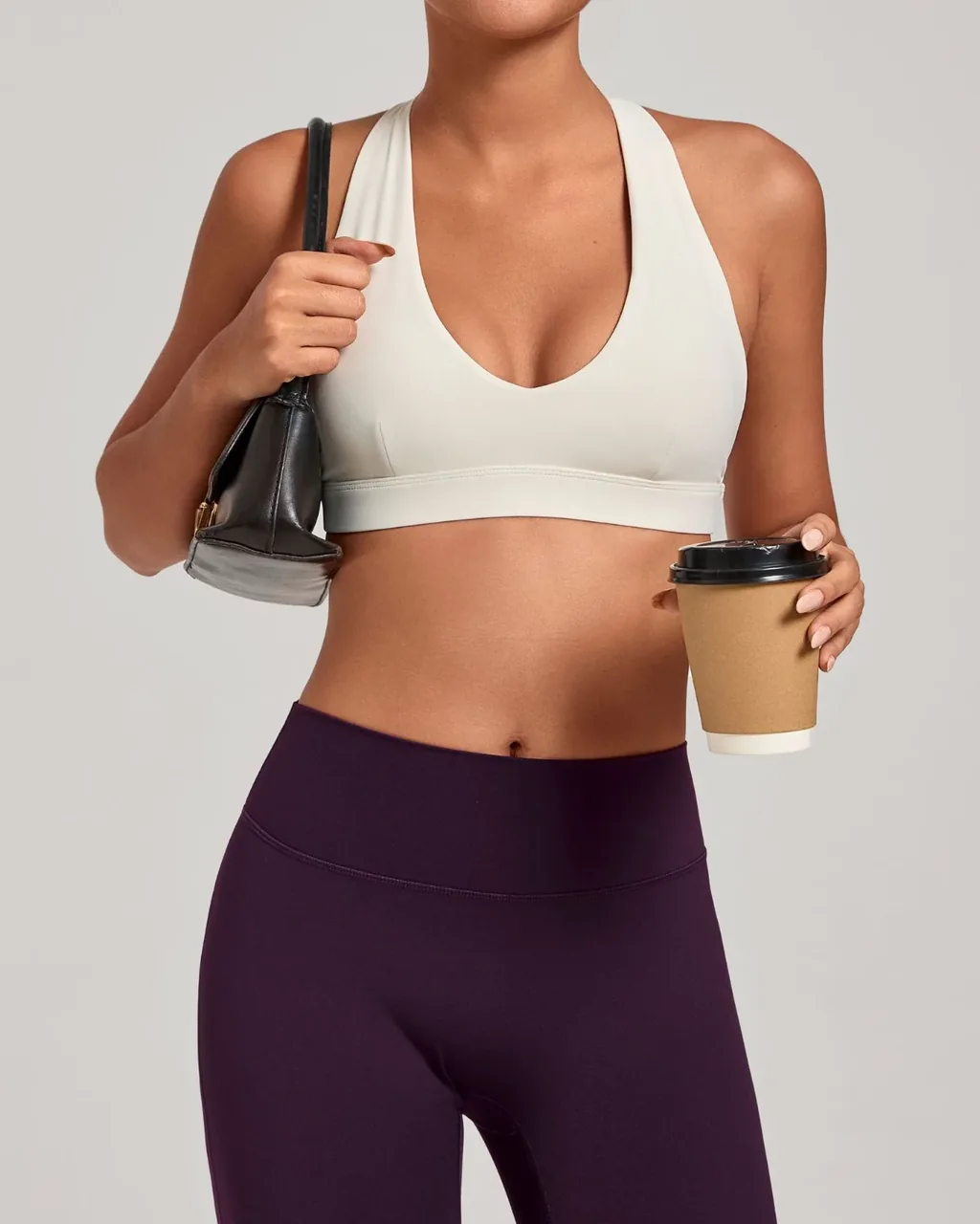 Sostén Yoga Acolchado Con Tirantes - blanco