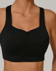 High Support Quick Dry Backless Nude Yoga Tank - Black
