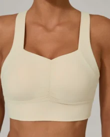 High Support Quick Dry Backless Nude Yoga Tank - Oat Beige