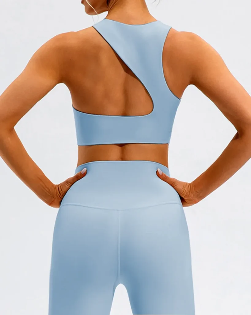 Sostén Yoga Push-Up Sin Espalda - azul claro