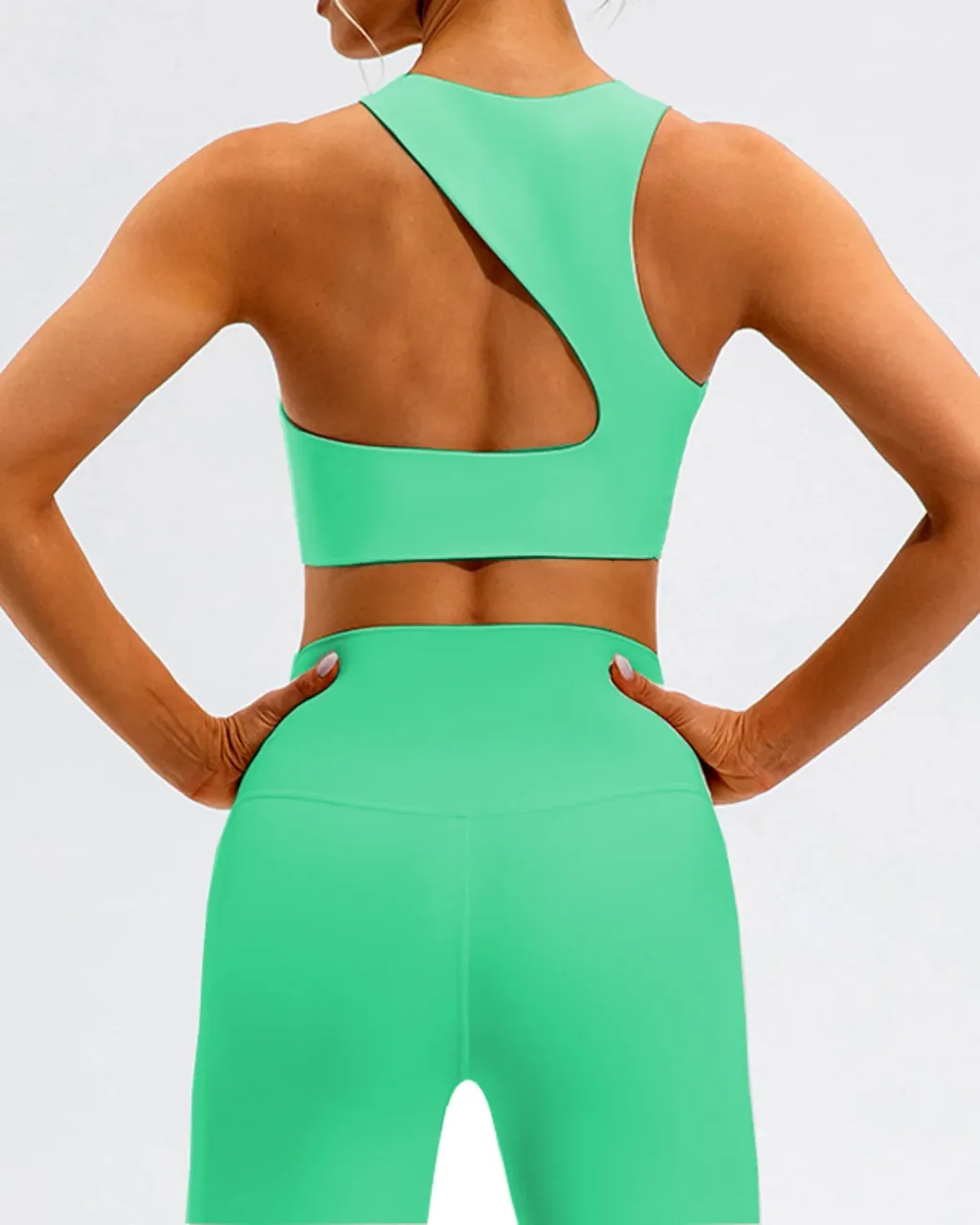 Sostén Yoga Push-Up Sin Espalda - verde menta