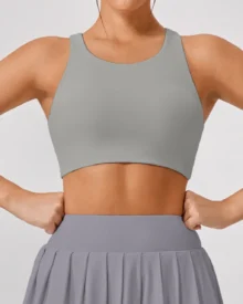 High Support Push-Up Backless Yoga Bra - Sage