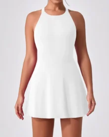 Vestido Tenis Sin Espalda Secado Rápido - blanco