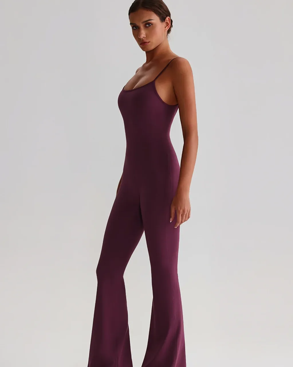 Mameluco Yoga Ajustable Sin Espalda - deep ciruela