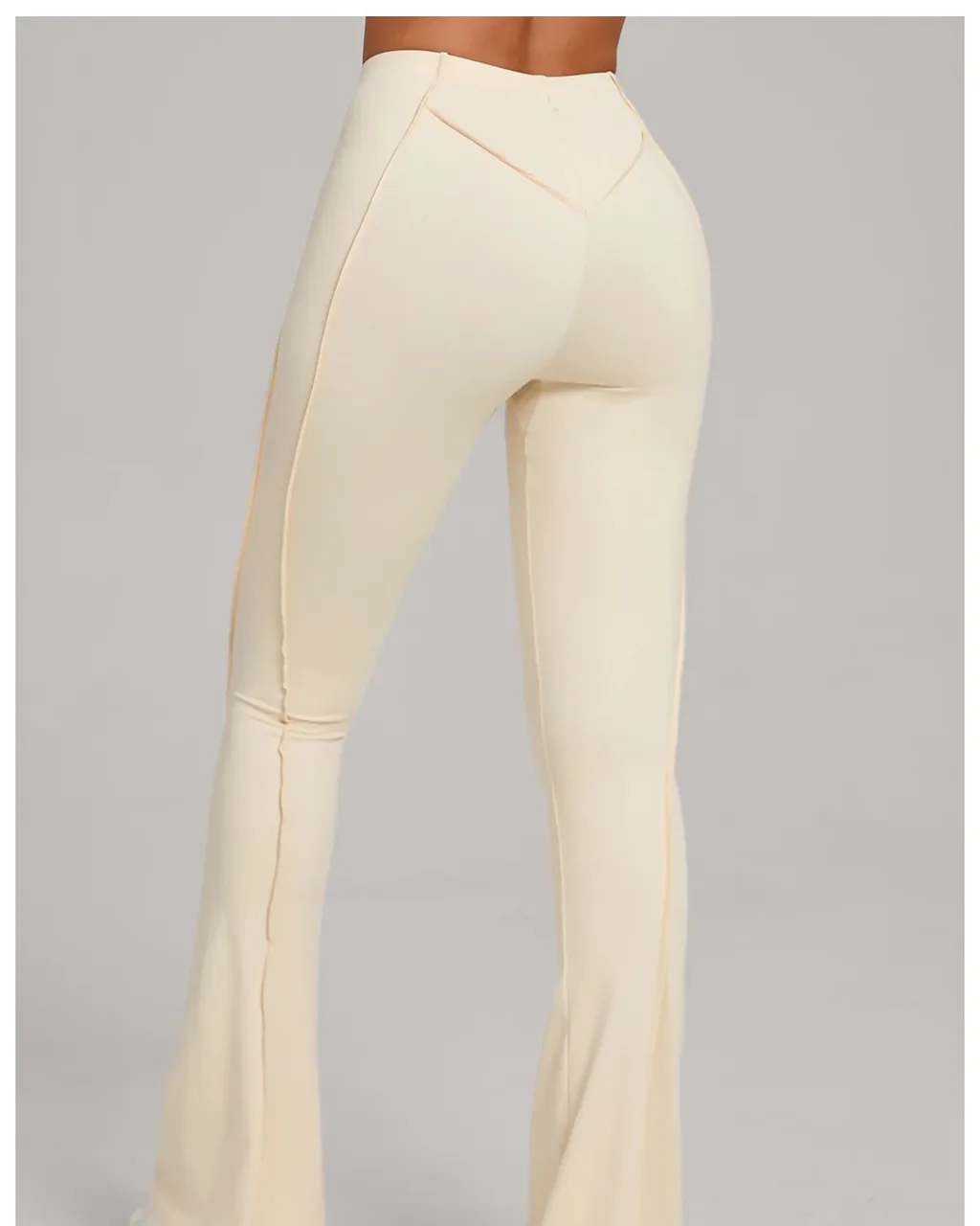 Pantalones De Yoga Con Cintura Alta Y Efecto Levantador - beige