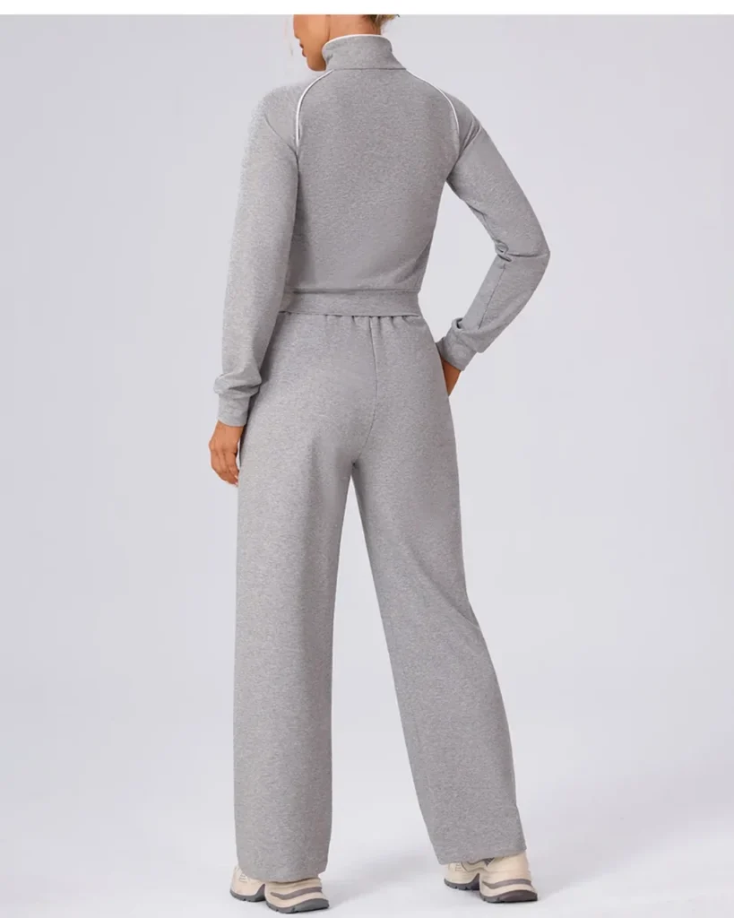 Leggings Casuales Con Bloques De Color - gris