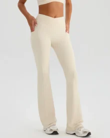 Pantalones Deportivos Yoga Con Cintura Alta Y Efecto Levantador De Glúteos - beige