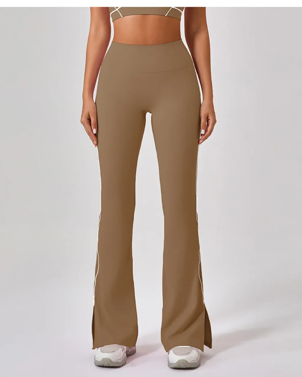 Pantalones Yoga Verano: Cintura Alta Y Elevación De Caderas - waarm marrón