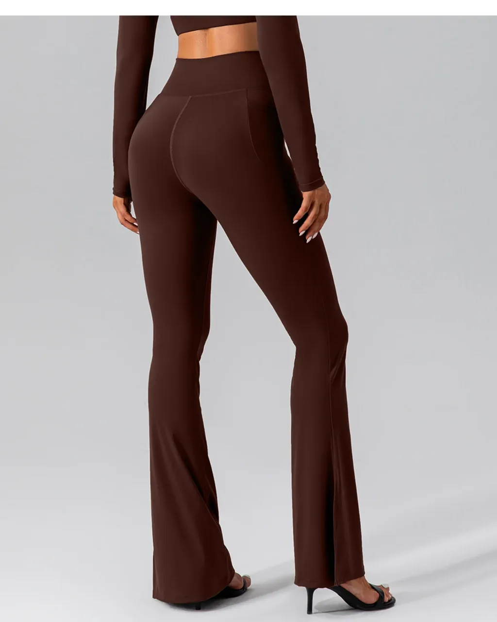 Leggings Yoga Levantadoras De Cadera En Tono Nude - marrón