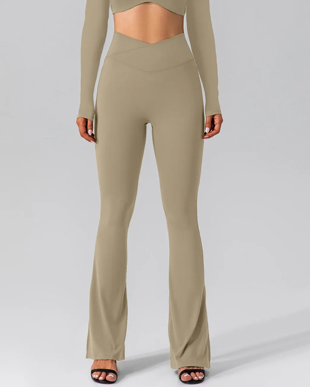 Leggings Yoga Levantadoras De Cadera En Tono Nude - caqui