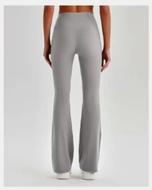 High Waist Flare Nude Hip Lifting Yoga Pants - Grey