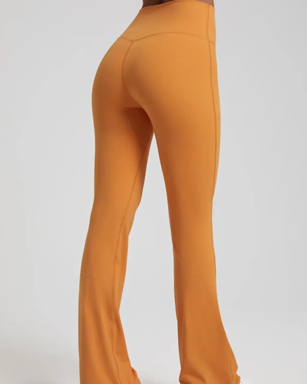 Pantalones Yoga Cintura Alta Con Efecto Cadera Peach - naranja