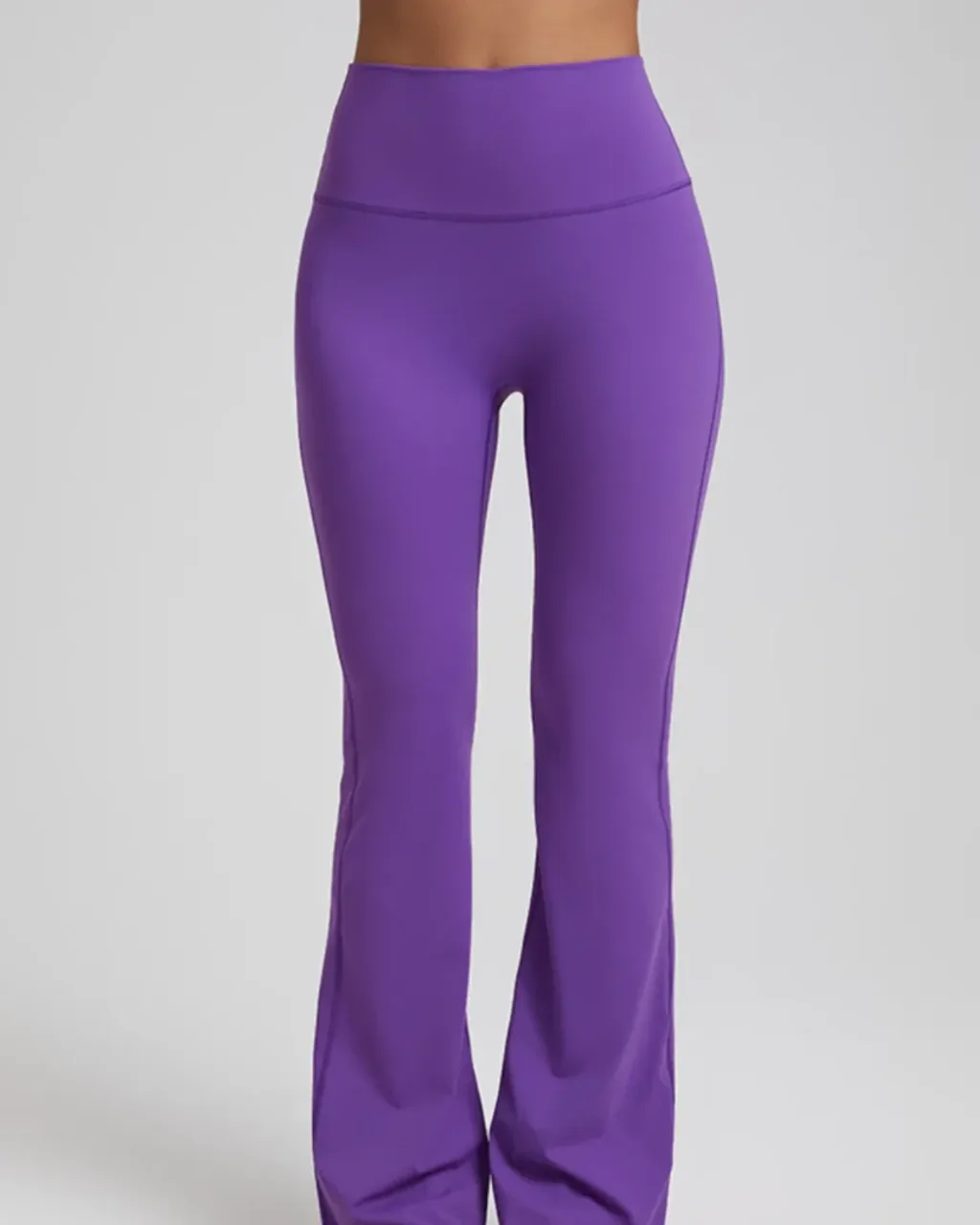 Pantalones Yoga Cintura Alta Con Efecto Cadera Peach - morado