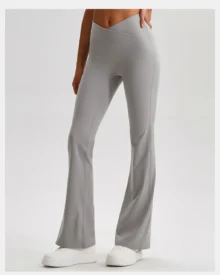 Pantalones De Yoga Con Control Abdominal Y Cintura Alta - gris
