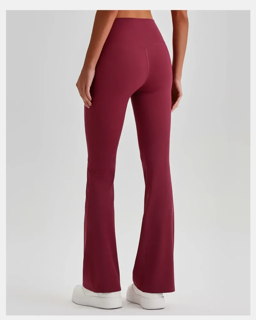 Pantalones De Yoga Con Control Abdominal Y Cintura Alta - vino