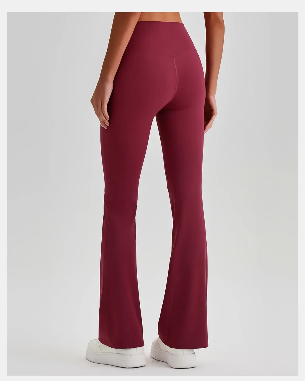 Pantalones De Yoga Con Control Abdominal Y Cintura Alta - vino