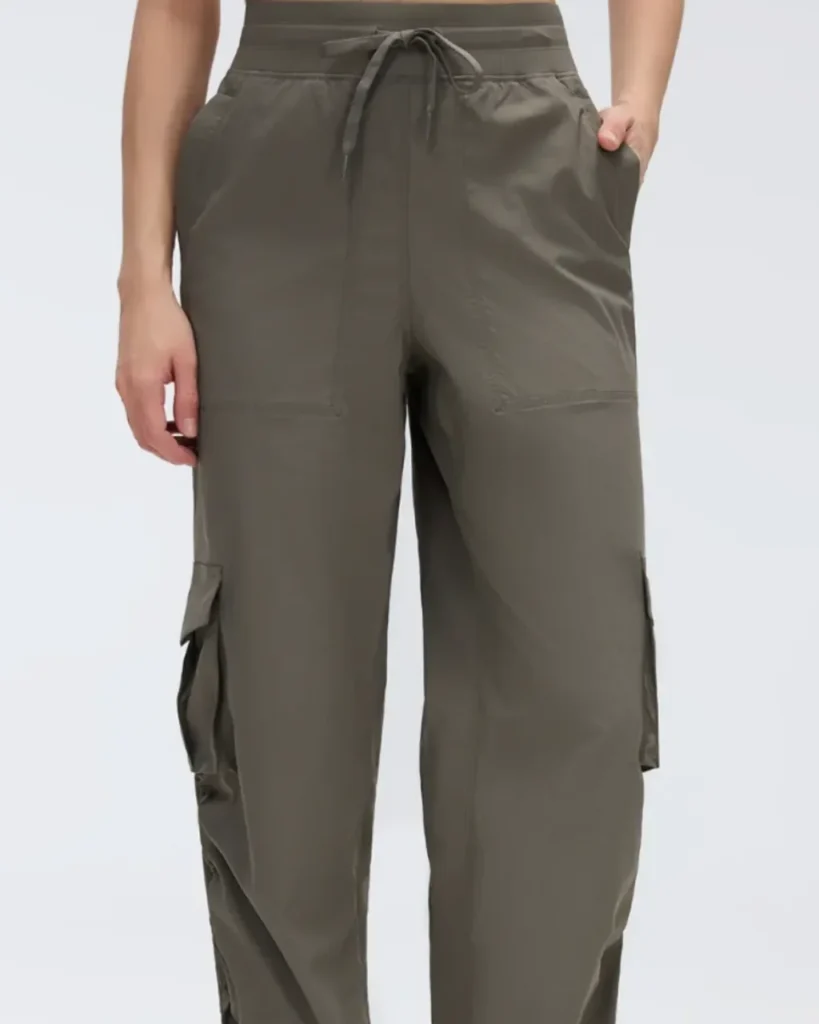 Pantalones Deportivos Cargo De Pierna Ancha - verde