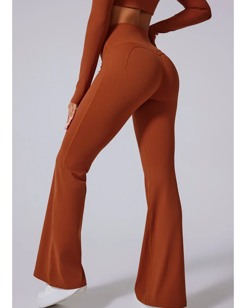 Pantalones Deportivos Acampanados Para Otoño-Invierno - óxido