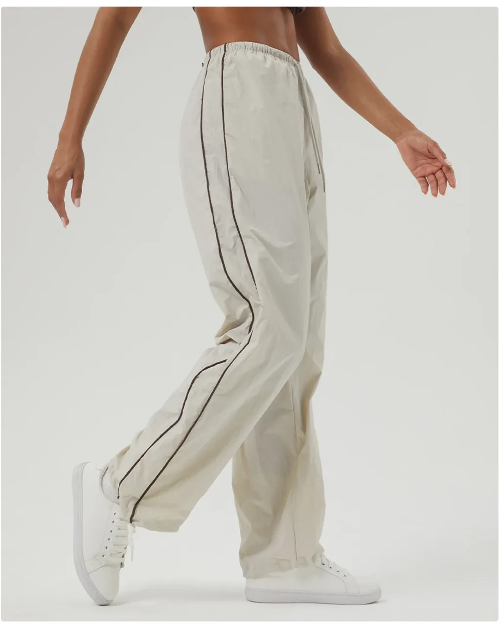 Pantalones Cargo Fitness Secado Rápido - blanco roto