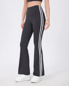 American Style High Waist Hip Lifting Flare Yoga Pants, Naked Stretch Fitness Pants - Charcoal