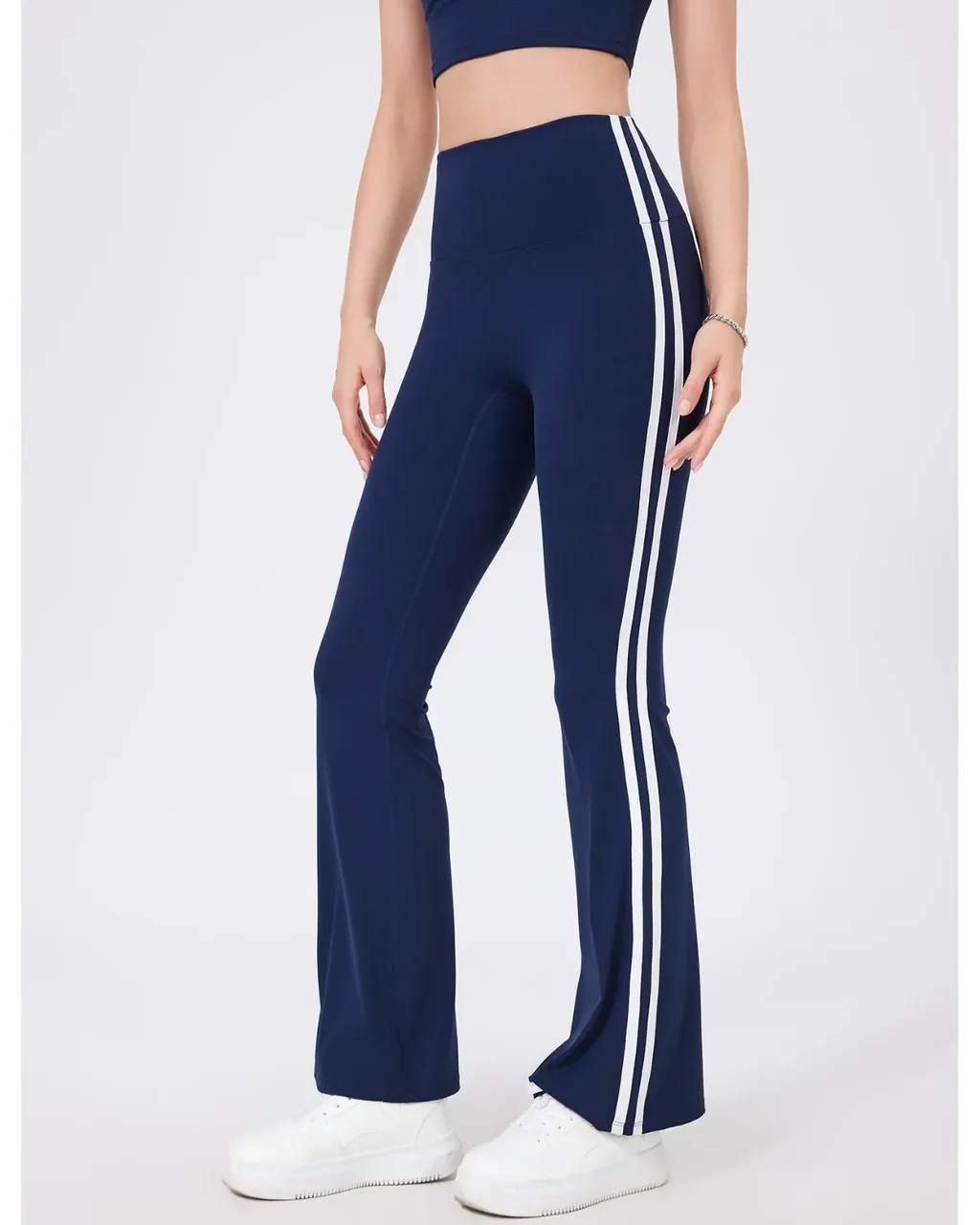 Mallas Yoga Estilo Usa: Cintura Alta Y Elevación De Glúteos - azul marino