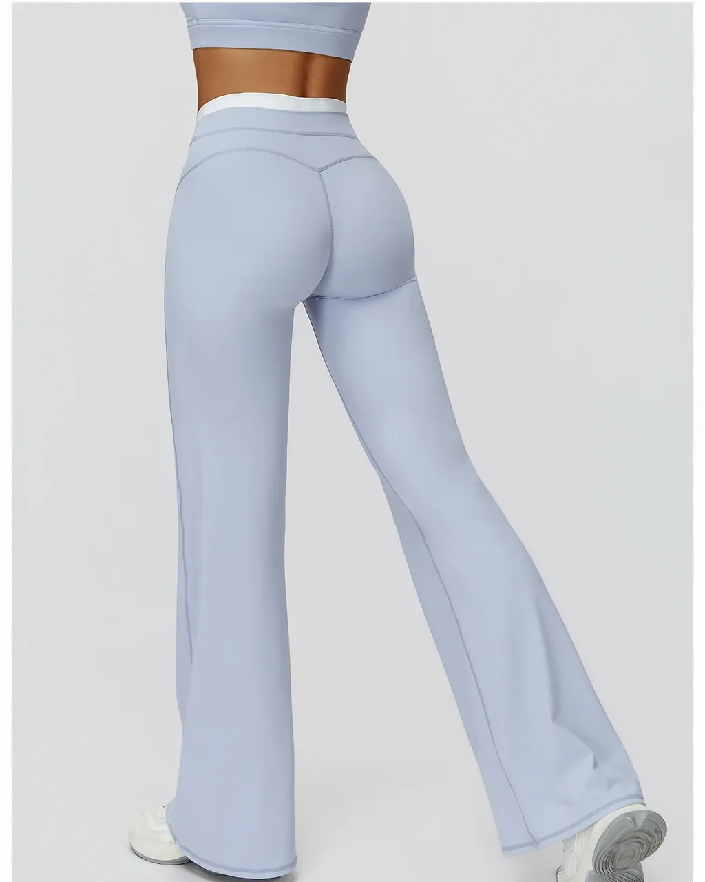 Pantalones High Waist Con Efecto Volumen En Color Bloque - plateado